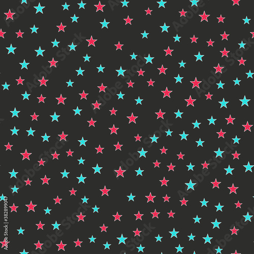 Seamless pattern with stars. Vector illustration