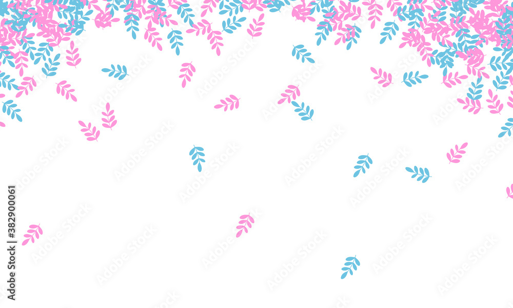 Light red, blue vector natural backdrop with leaves. Light red, blue vector natural backdrop with leaves.