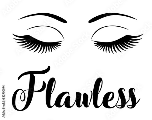 flawless eyes with long lashes