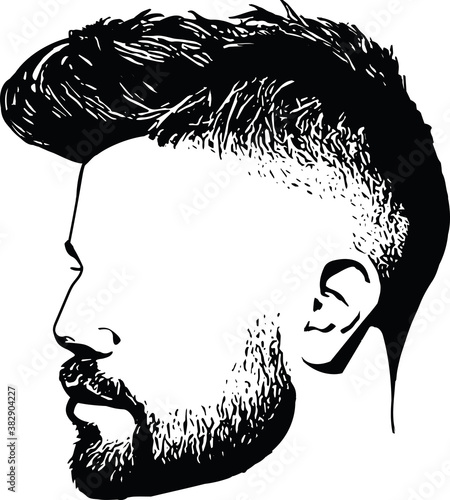 Men fashion vector for barbershop and logo template