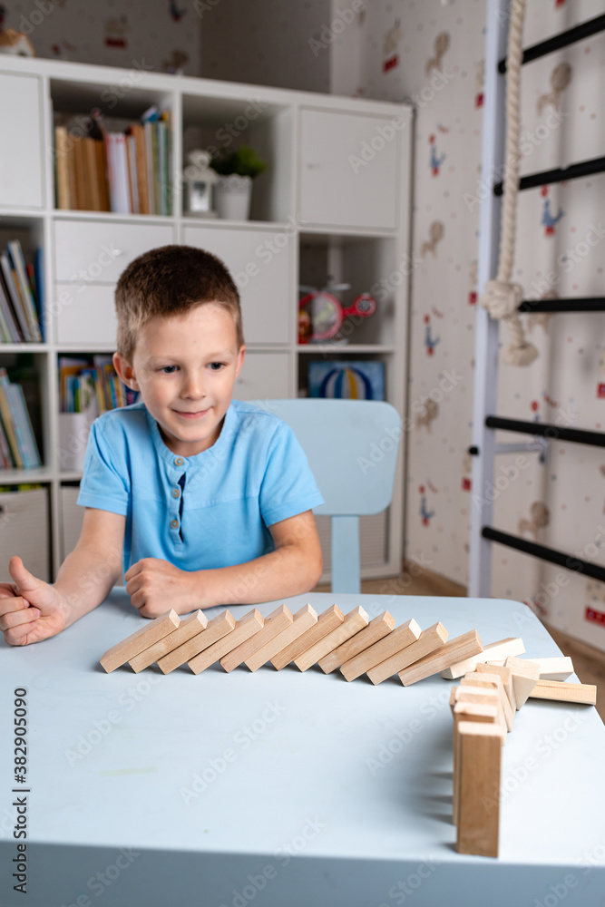 Boys start effect of dominoes Boys start effect of dominoes