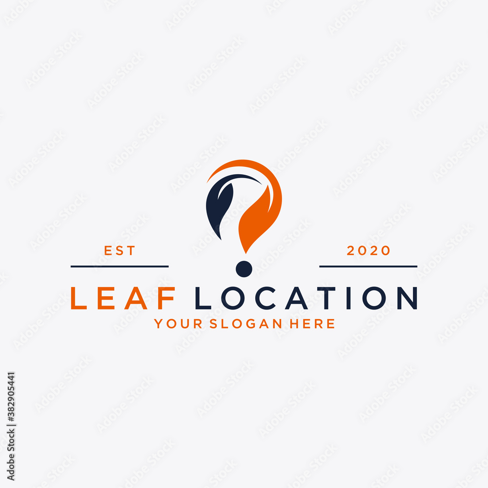 leaf location logo vector leaf location logo vector