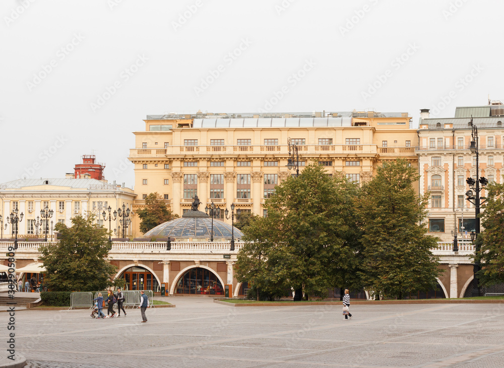 Manezhnaya square in Moscow, Russia