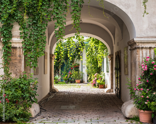 Canvas Print Vienna, Austria: entrance to the old House of the Teutonic Order (Deutschordensh