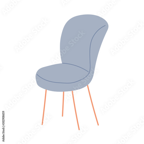 modern restaurant chair on white background