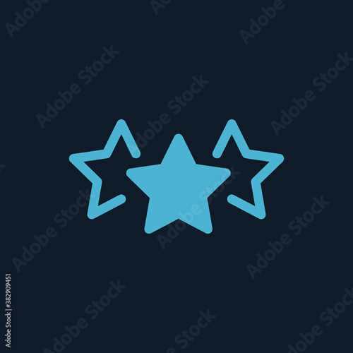 three stars icon, award or ...