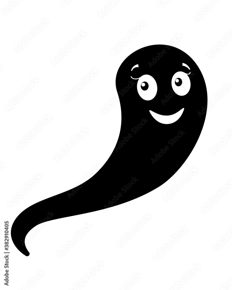 Ghost - vector silhouette - element for logo or pictogram. Ghost is a black silhouette for a corporate identity or icon. Ghost - vector silhouette - element for logo or pictogram. Ghost is a black silhouette for a corporate identity or icon.