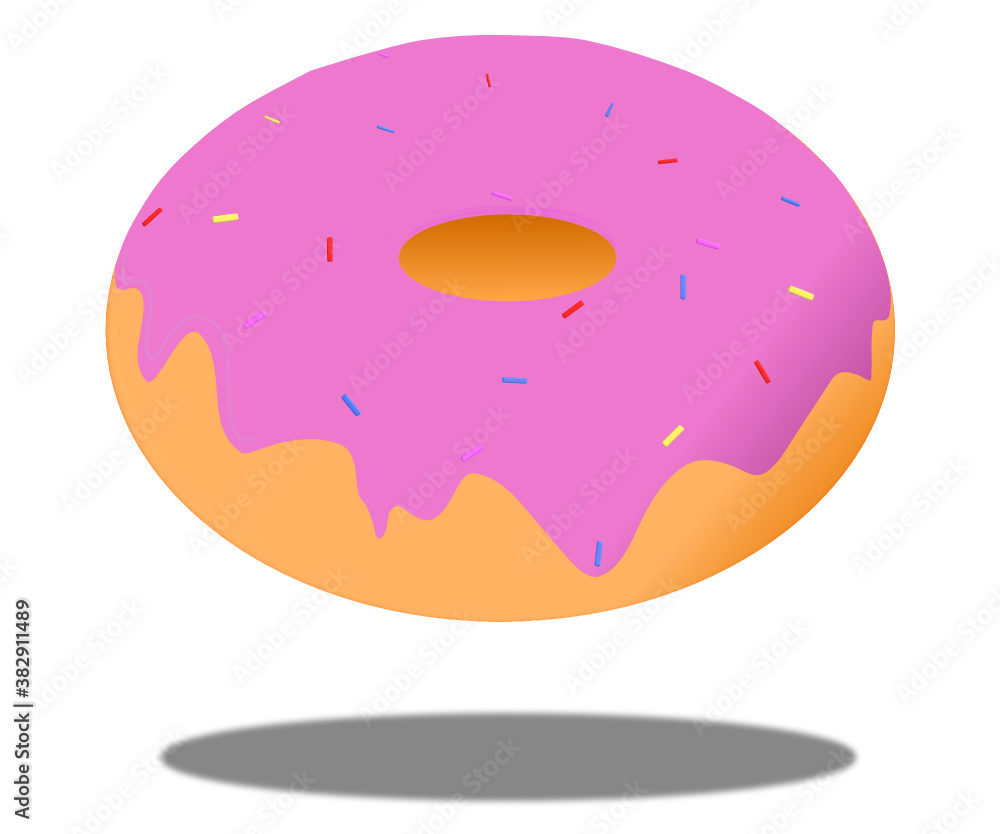 donut isolated on white donut isolated on white
