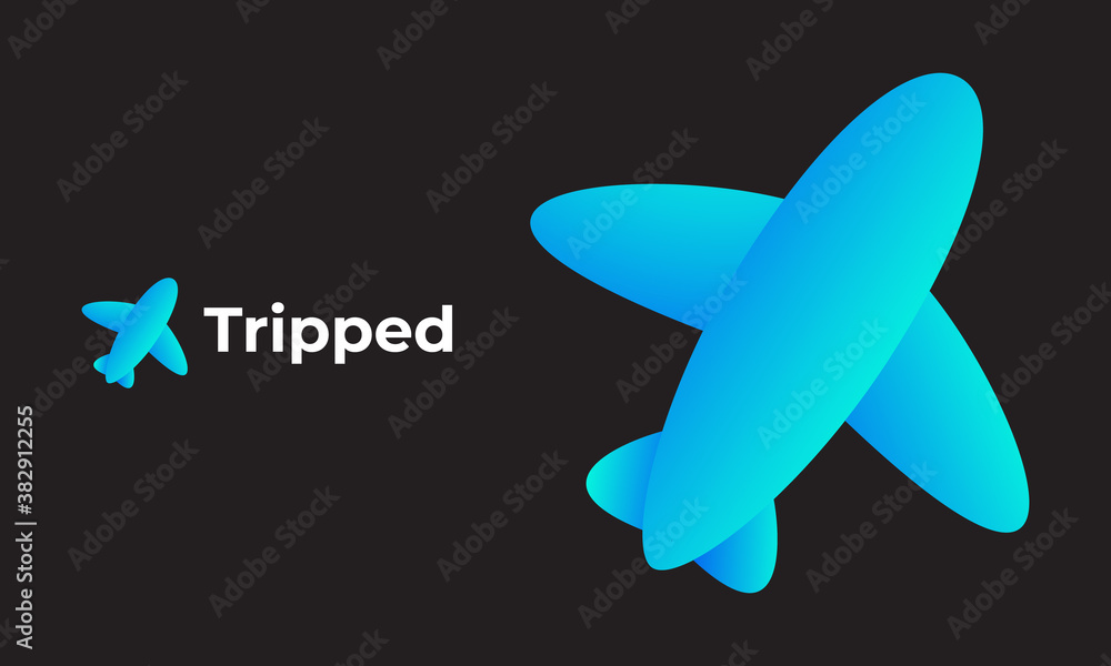 Airplane symbol, Tripped Modern Logo