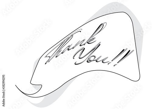 Thank You comics isolated on white background - vector