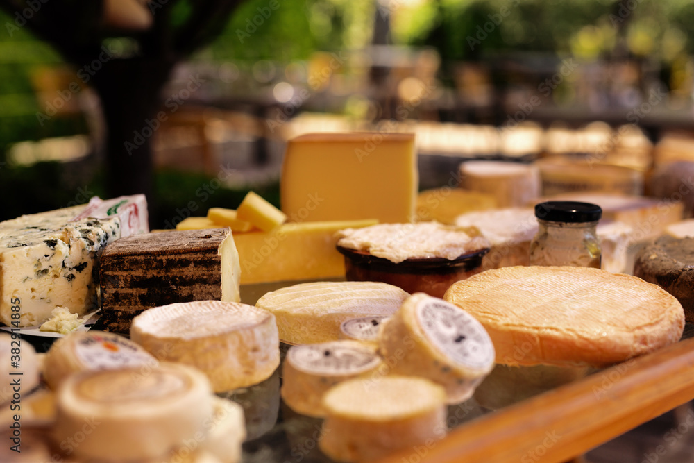 Well stocked cheese platter Well stocked cheese platter