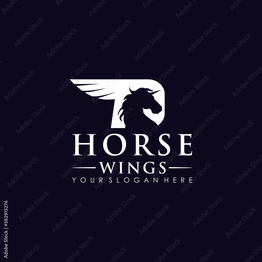 Obraz premium horse head logo vector