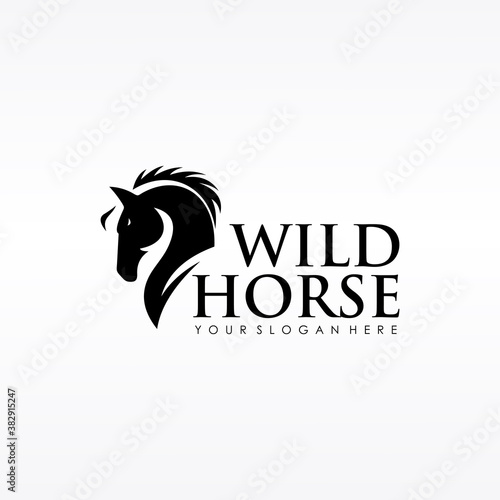 horse head logo vector