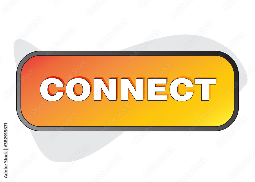 Button CONNECT isolated on white background, with shadow - vector Button CONNECT isolated on white background, with shadow - vector