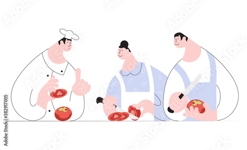 Concept of cooking course