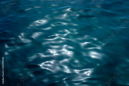 seabed on the Aegean Sea top view, blurred background, natural