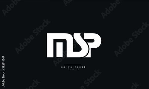 MSP Letter Business Logo Design Alphabet Icon Vector Monogram