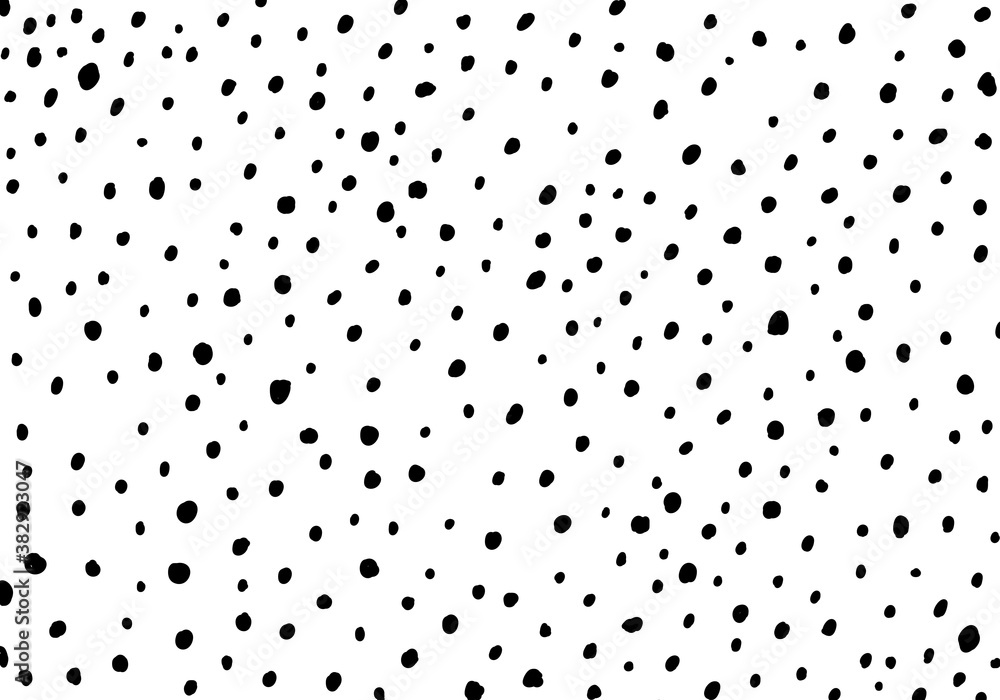 手書きのいびつなドット白黒 手書きのいびつなドット白黒