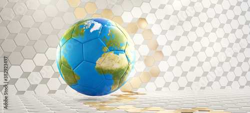soccer ball with color of t...