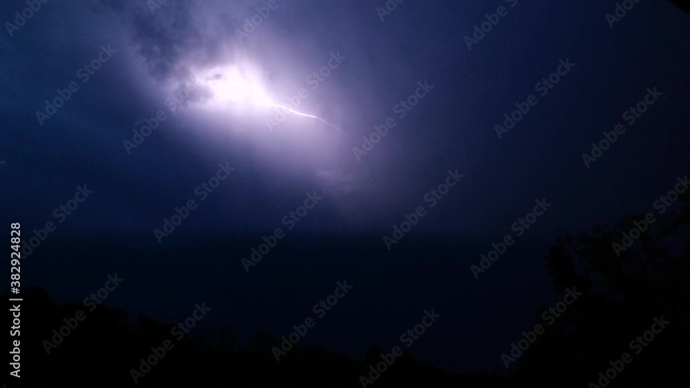 Lightnings in night sky Lightnings in night sky