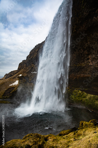 waterfall in the mountains