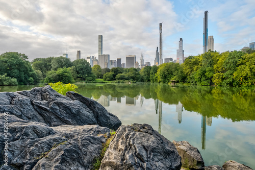 Central Park, New York City at the lake