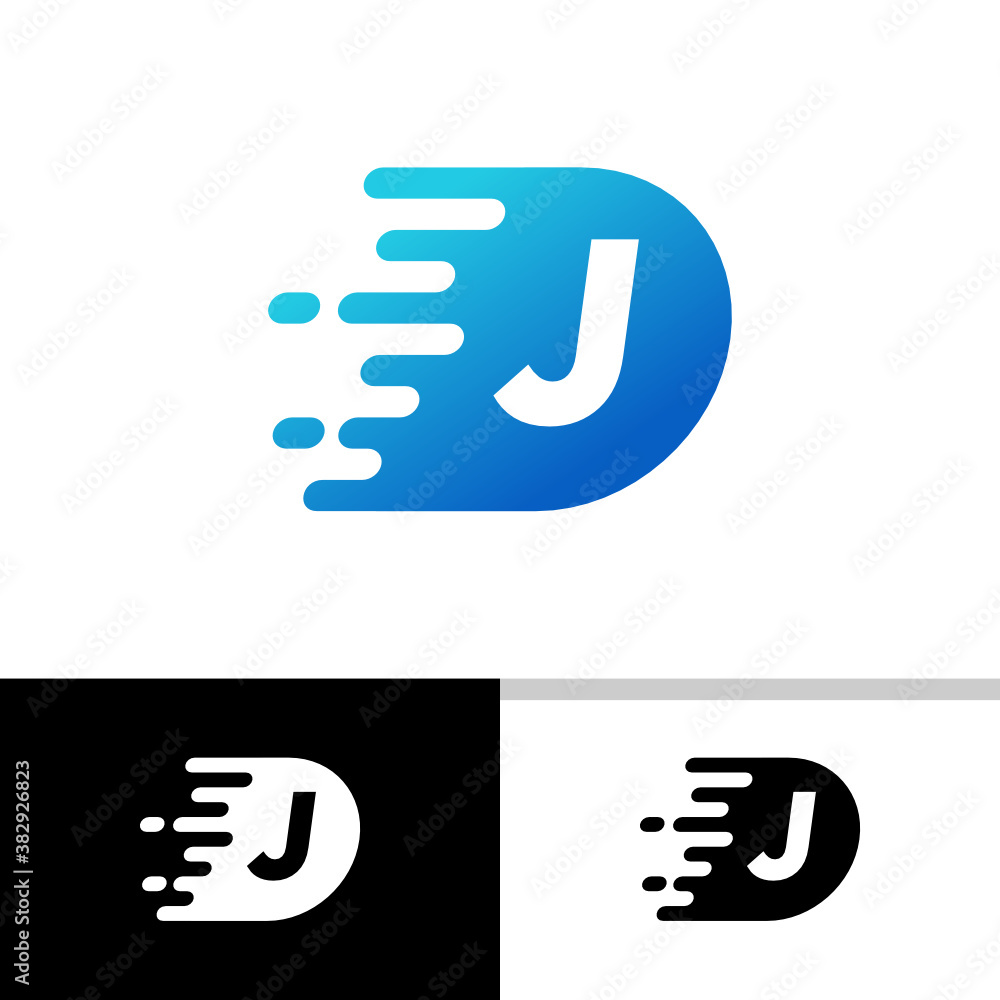 J Speed Logo Design Template Inspiration, Fast, Vector, Illustration. J Speed Logo Design Template Inspiration, Fast, Vector, Illustration.