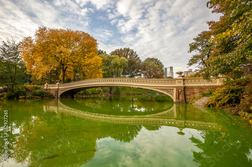 Bow bridge in autumn