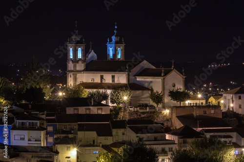 Night photo of the Igreja Matriz, in the city of Seia, Guarda district, Portugal © paulomachado_9