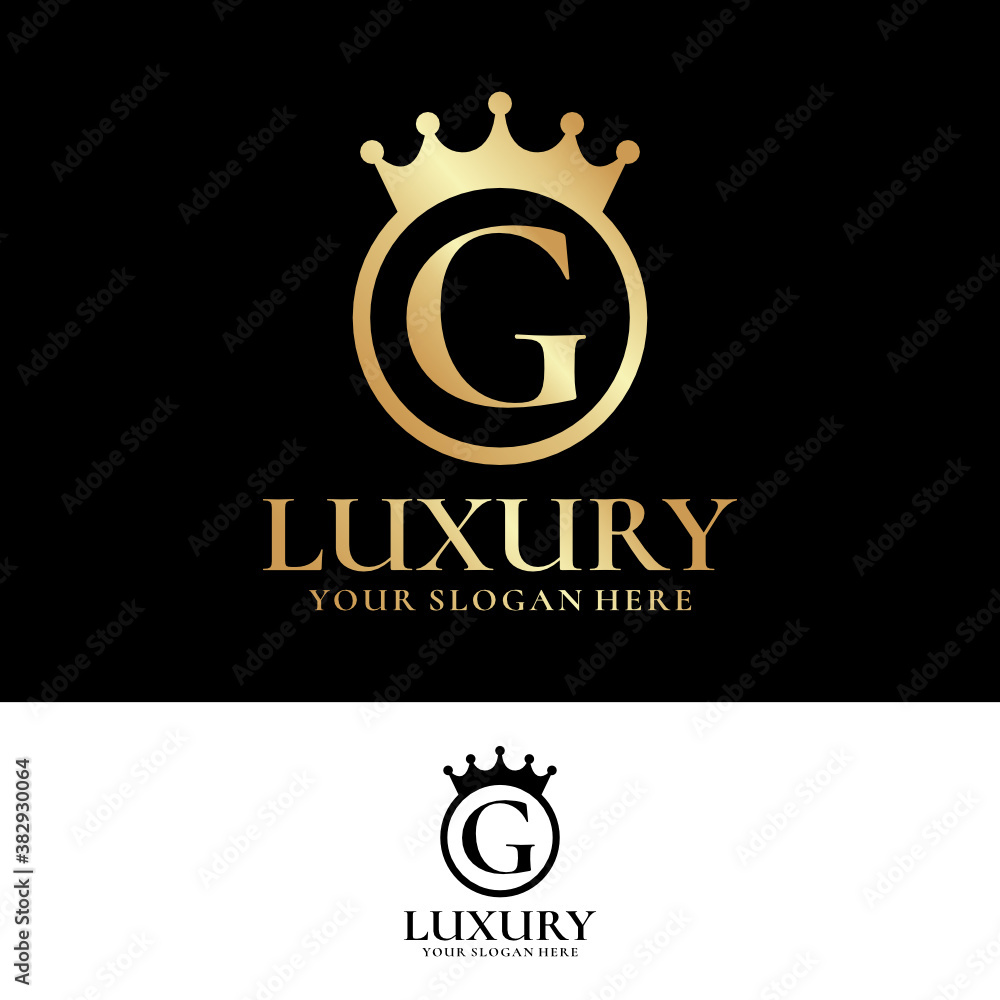Naklejka premium G Letter Luxury Logo Design Template Inspiration, Vector.
