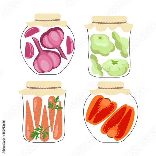 Homemade canned vegetables