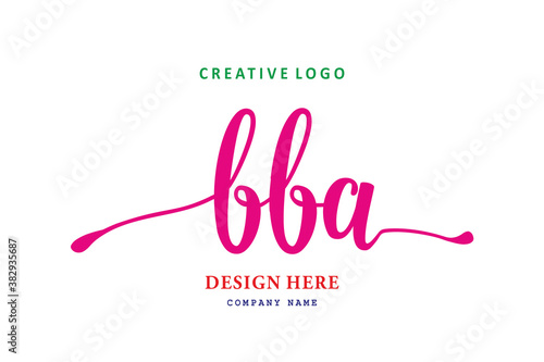 The simple BBA lettering logo is easy to understand and authoritative