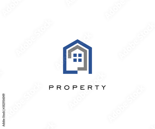 Abstract house logo icon design template vector