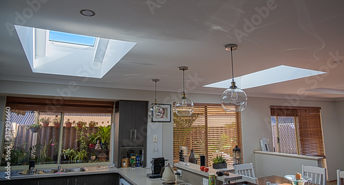 The advantages of having skylights is the extra natural light you get and the possibility of some solar heating in winter. photo