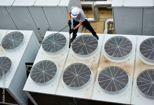 Cleaning tower cooling of HVAC System.Thailand 2020