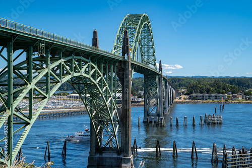 Yaquina Bay Bridge in Newport Oregon, along US Highway 101 photo