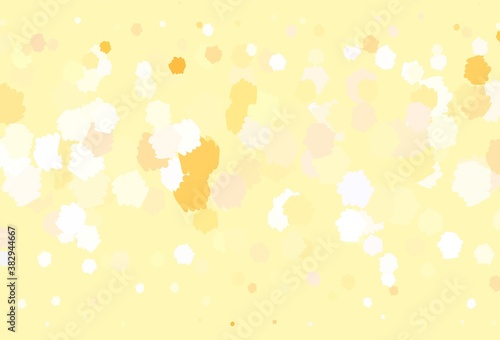 Light Orange vector background with abstract shapes.
