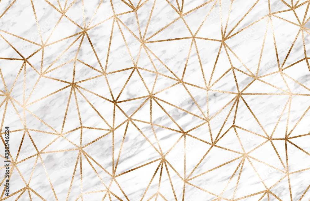 Marble background with gold polygons. Marble background with gold polygons.