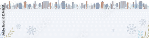 Townscape winter_snow cover wide