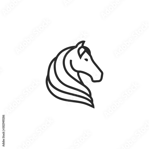 Fototapeta Naklejka Na Ścianę i Meble -  horse simple elegant logo