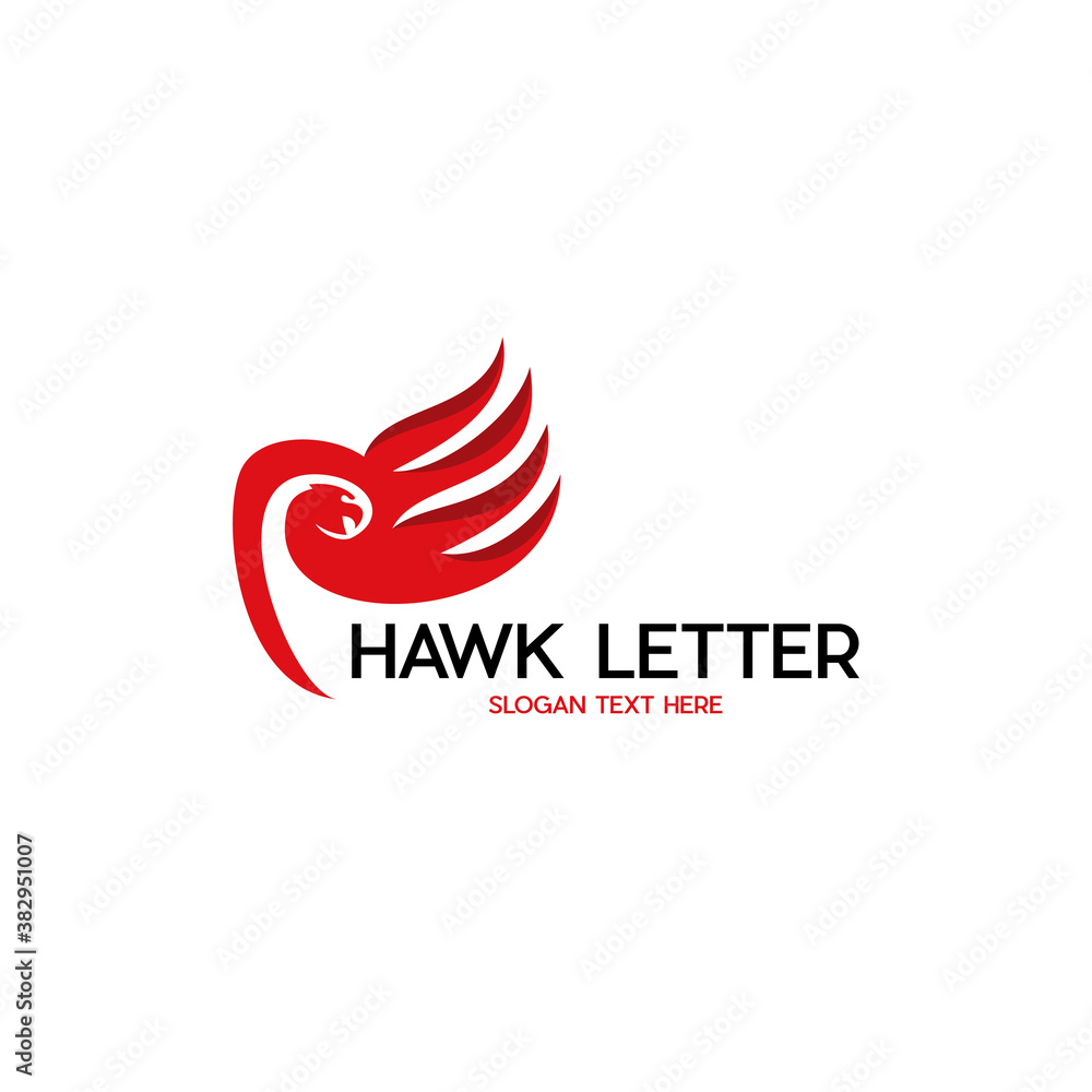 a letter P logo with eagle, business logo, letter logo, Initial P Letter Eagle Logo Icon with Creative Eagle Head Vector