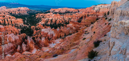 Bryce Amphitheater at Sunset From Inspiration Point, Bryce Canyon National Park, Utah, USA