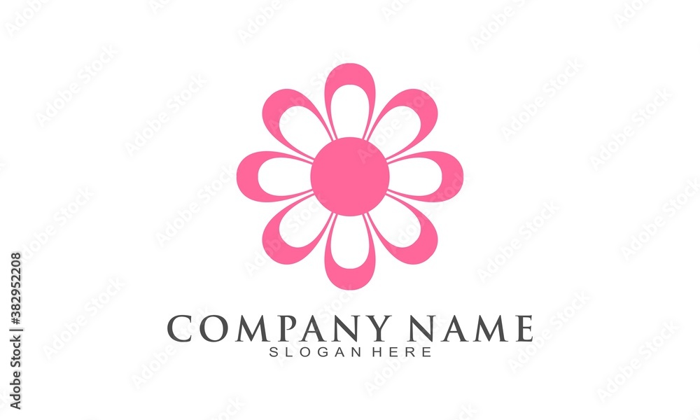 Flower illustration vector logo