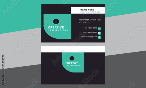 Modern creative professional simple business card template.