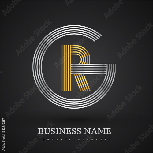 Obraz na płótnie Letter GR logo design circle G shape