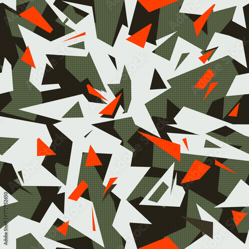 Modern cool camouflage, seamless fashion pattern fabric textures, vector illustration. Design for web and mobile app.