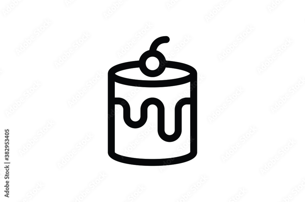 Bakery Outline Icon - Chocolate Cake Bakery Outline Icon - Chocolate Cake