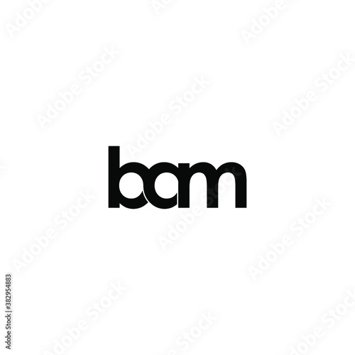 bam letter original monogram logo design