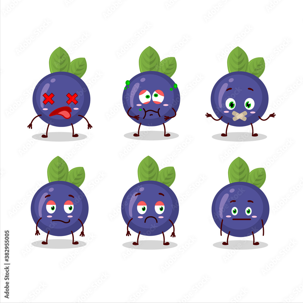 Blueberry cartoon in character with nope expression Blueberry cartoon in character with nope expression