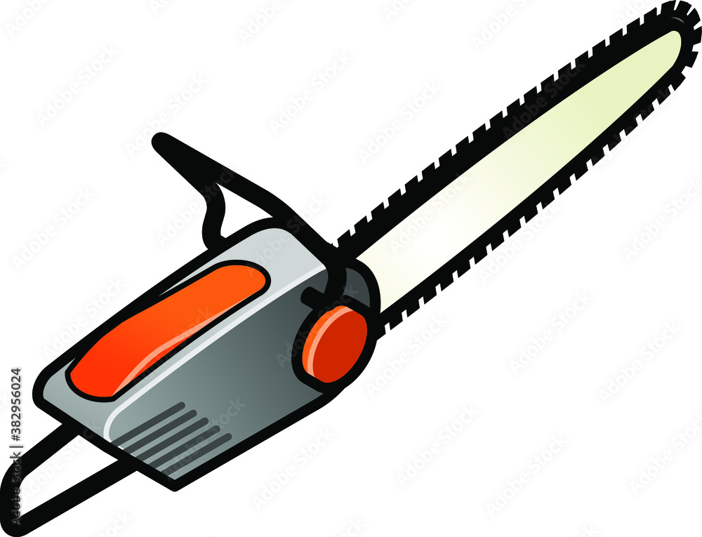 A chainsaw. A chainsaw.